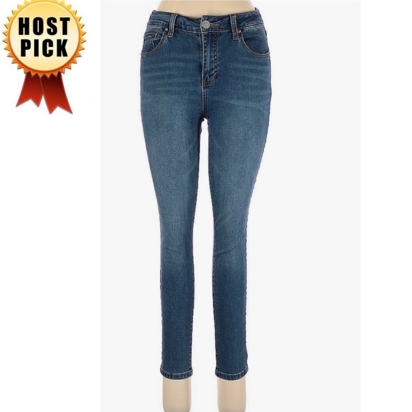 🎊HP🎊SOFT Curvy Ankle Katalina High Rise Indigo Blue Skinny Jean Ashley Mason - Picture 8 of 8